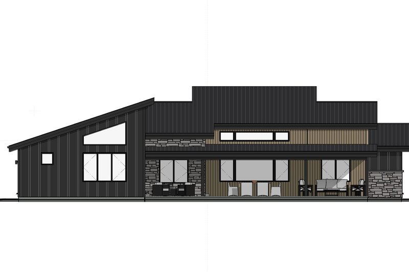 Home Plan - Exterior - Rear Elevation 4 for Modern House Plan #1069-45 - 3 bed, 2.5 bath
