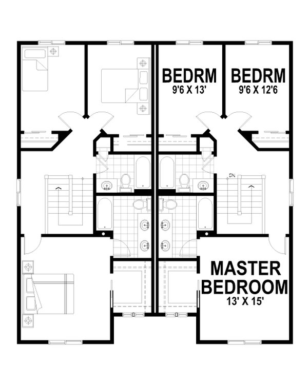 Architectural House Design - Craftsman Floor Plan - Upper Floor Plan #112-273