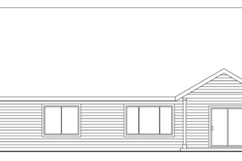 Home Plan - Exterior - Rear Elevation for Traditional House Plan #124-768 - 3 bed, 3 bath