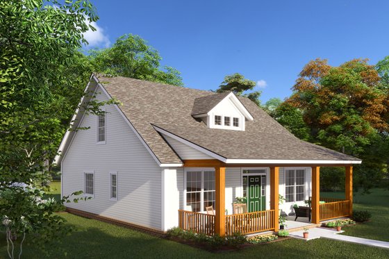 Exterior - Other Elevation 2 for Cottage House Plan #513-6 - 3 bed, 2.5 bath