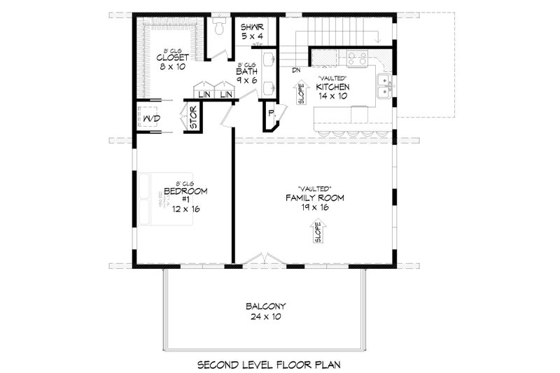 Dream House Plan - Floor Plan - Upper Floor for Contemporary House Plan #932-705 - 2 bed, 2 bath