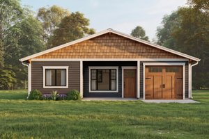 Architectural House Design - Exterior - Front Elevation for Craftsman House Plan #112-320 - 2 bed, 2 bath