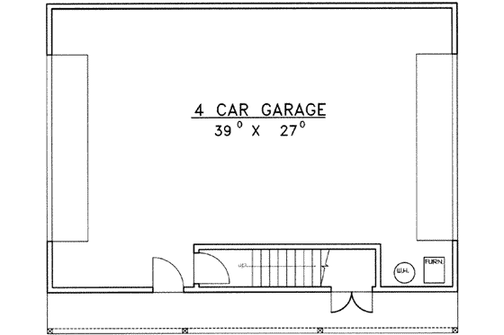 Floor Plan - Main Floor for Country House Plan #117-479, 1 bath