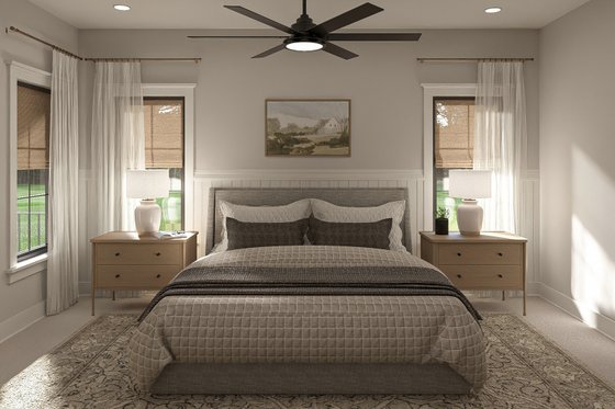 Interior - Master Bedroom for Farmhouse House Plan #455-679 - 5 bed, 2.5 bath