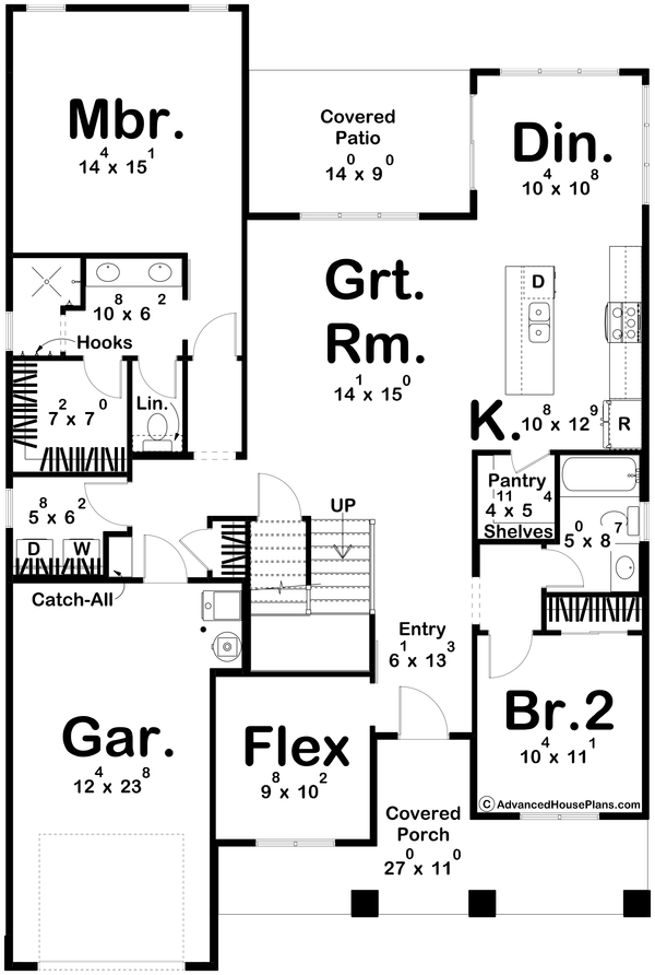 House Blueprint - Traditional Floor Plan - Main Floor Plan #455-416