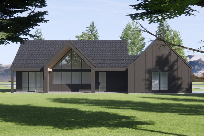House Design - Exterior - Rear Elevation 1 for Ranch House Plan #1096-112 - 3 bed, 2 bath