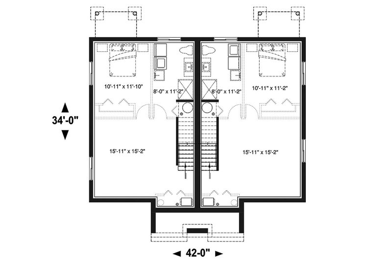 Architectural House Design - Unfinished Basement Foundation