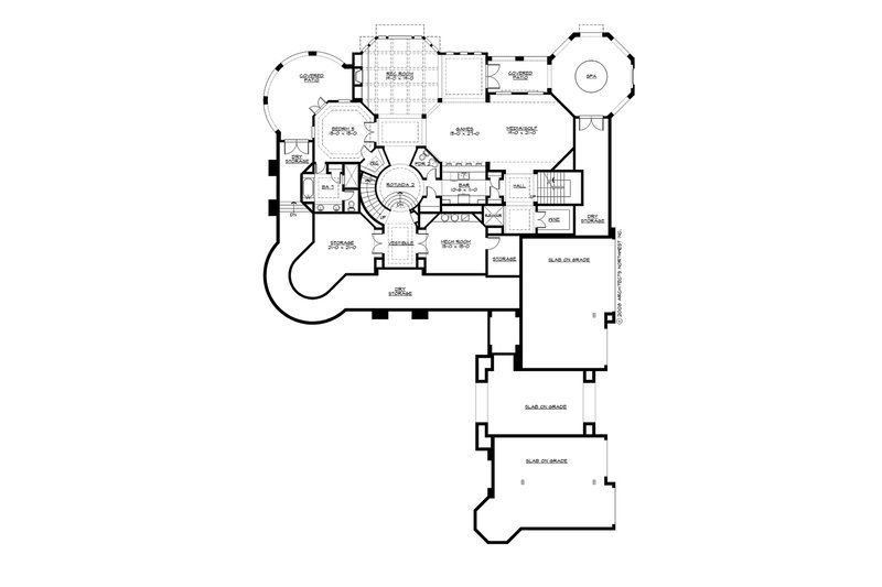 House Blueprint - Floor Plan - Lower Floor for Colonial House Plan #132-571 - 5 bed, 6.5 bath