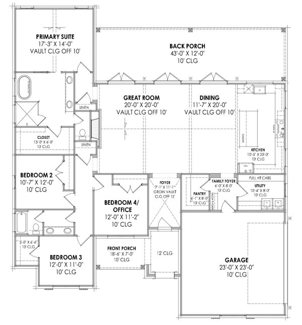 European Floor Plan - Main Floor Plan #1096-82