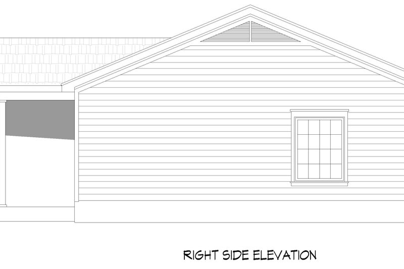House Blueprint - Exterior - Other Elevation 1 for Country House Plan #932-1406 - 3 bed, 2 bath