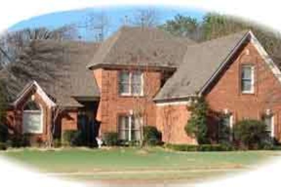 Exterior - Front Elevation for European House Plan #81-571 - 4 bed, 3.5 bath