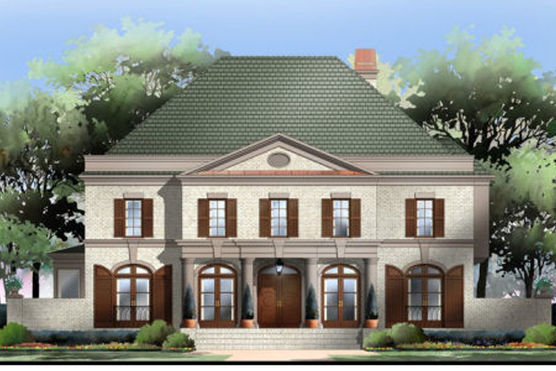 Home Plan - European Exterior - Front Elevation Plan #119-122