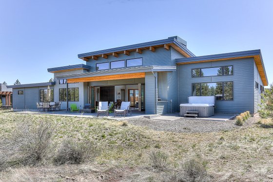 Exterior - Rear Elevation 1 for Modern House Plan #892-12 - 3 bed, 3.5 bath