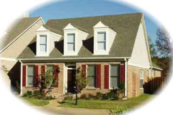 Exterior - Front Elevation for Colonial House Plan #81-566 - 3 bed, 2 bath