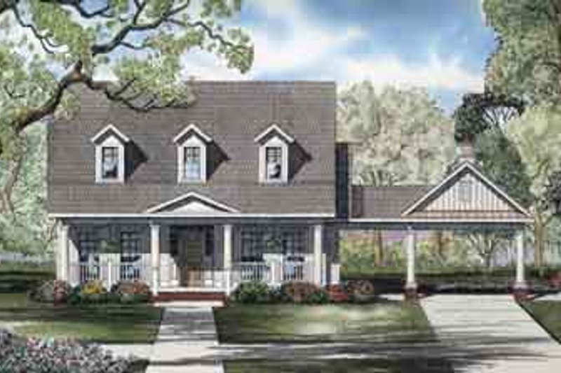 Dream House Plan - Colonial Exterior - Front Elevation Plan #17-2117