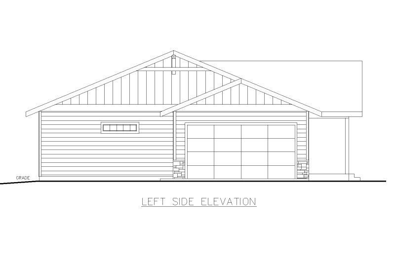 House Design - Exterior - Other Elevation for Bungalow House Plan #117-1079 - 3 bed, 2 bath