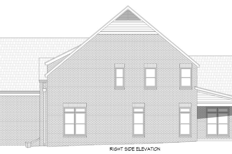 House Design - Exterior - Other Elevation 2 for Country House Plan #932-1451 - 5 bed, 4.5 bath