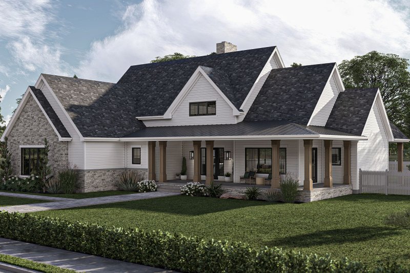House Plan Design - Exterior - Other Elevation 1 for Farmhouse House Plan #455-440 - 3 bed, 2.5 bath