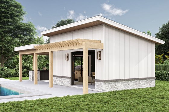 Exterior - Other Elevation for Modern House Plan #455-460, 0 bath