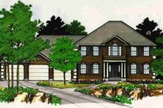 Exterior - Front Elevation for Southern House Plan #308-180 - 5 bed, 2.5 bath