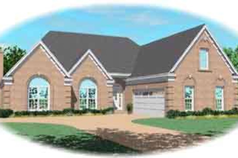 Traditional Style House Plan - 3 Beds 2 Baths 2136 Sq/Ft Plan #81-569 Exterior