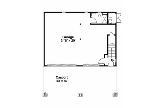 Beach style house plan, main level floor plan