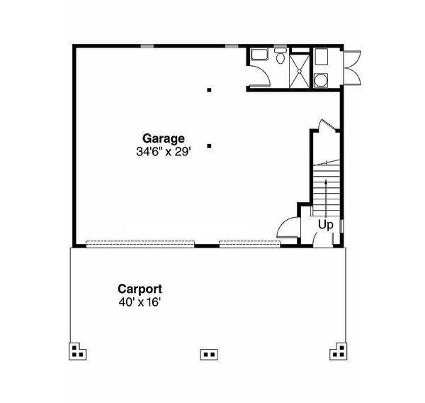 Home Plan - Beach style house plan, main level floor plan