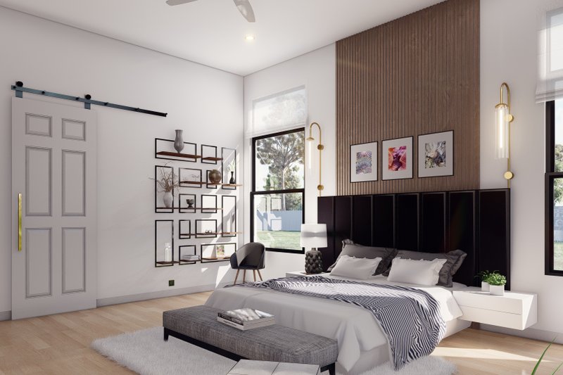 Architectural House Design - Interior - Master Bedroom for Country House Plan #1110-36 - 3 bed, 3.5 bath