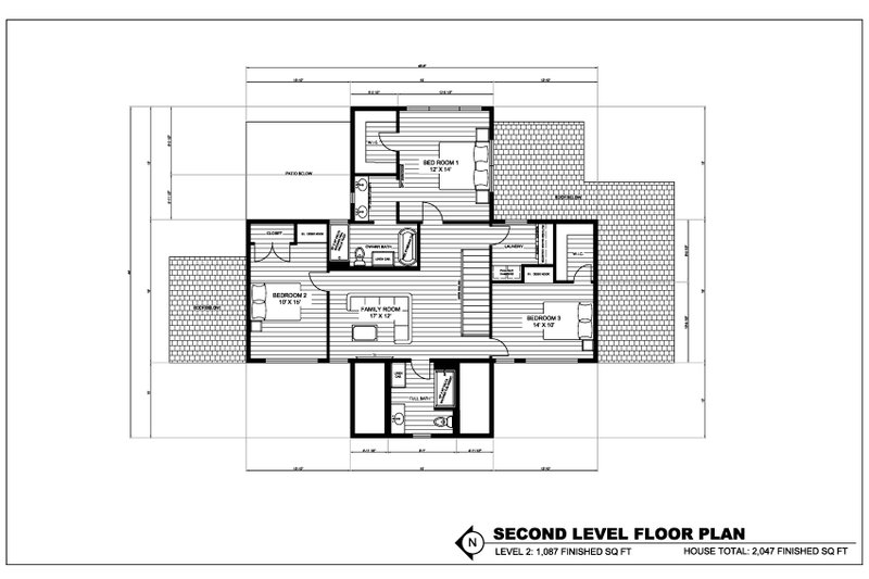 Contemporary Style House Plan 4 Beds 2 5 Baths 2047 Sq Ft Plan 1075   W800x533 