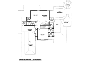 Floor Plan - Upper Floor for European House Plan #81-1322 - 4 bed, 4 bath