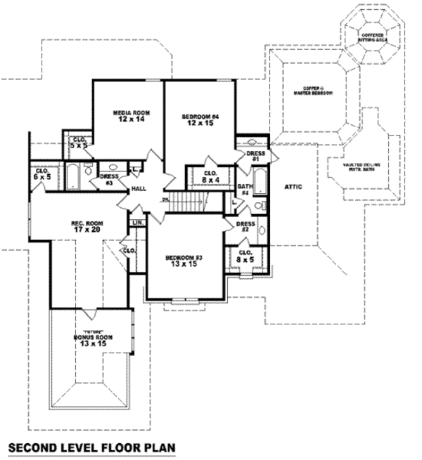 European Floor Plan - Upper Floor Plan #81-1322