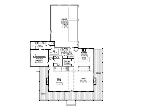 Dream House Plan - Farmhouse Floor Plan - Main Floor Plan #1089-16