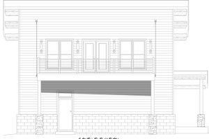 Exterior - Front Elevation 3 for Contemporary House Plan #932-705 - 2 bed, 2 bath