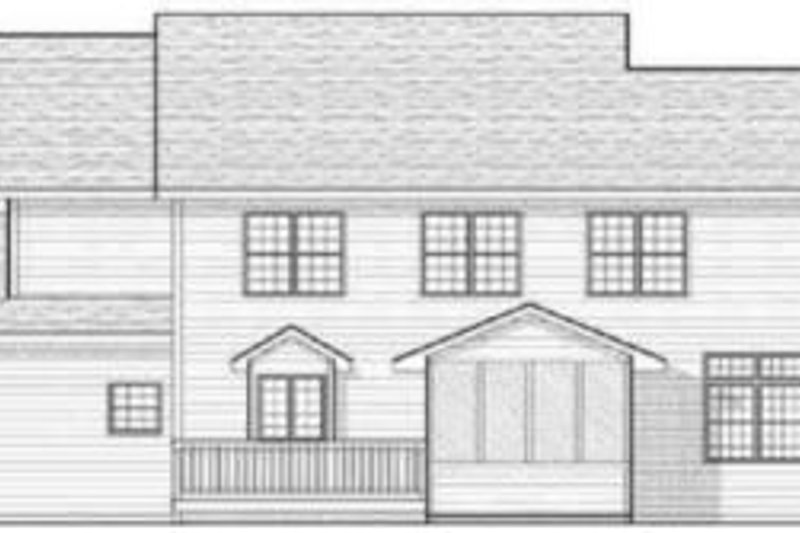 Home Plan - Exterior - Rear Elevation for Traditional House Plan #70-605 - 4 bed, 2.5 bath