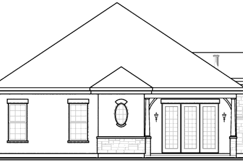 Home Plan - Exterior - Rear Elevation for Cottage House Plan #23-2214 - 3 bed, 2 bath