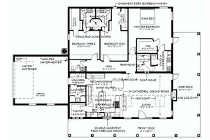 Floor Plan - Main Floor for Barndominium House Plan #1104-2 - 3 bed, 3.5 bath