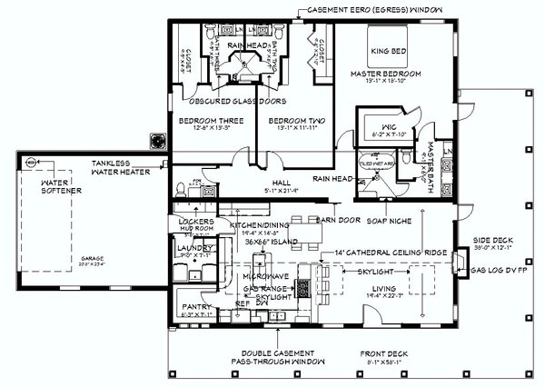 Barndominium Floor Plan - Main Floor Plan #1104-2