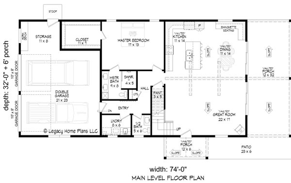 House Plan Design - Farmhouse Floor Plan - Main Floor Plan #932-704