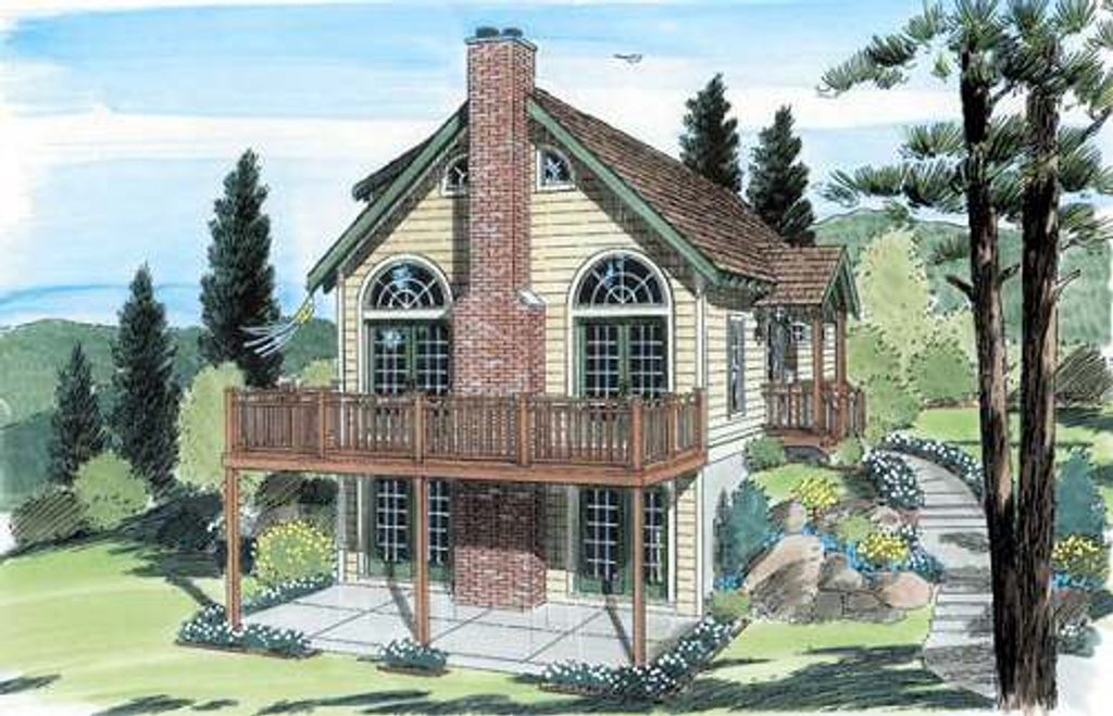 Exterior - Front Elevation 2 for Traditional House Plan #312-577 - 3 bed, 2 bath