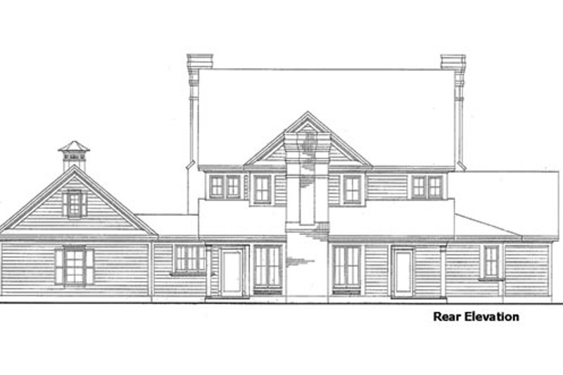 Dream House Plan - Exterior - Rear Elevation for Country House Plan #410-115 - 4 bed, 3.5 bath