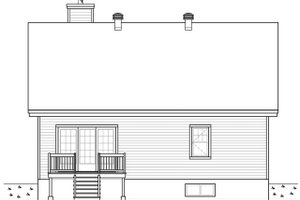 Exterior - Rear Elevation for Craftsman House Plan #23-2692 - 2 bed, 2 bath