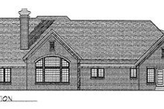 Exterior - Rear Elevation for Traditional House Plan #70-511 - 3 bed, 3 bath