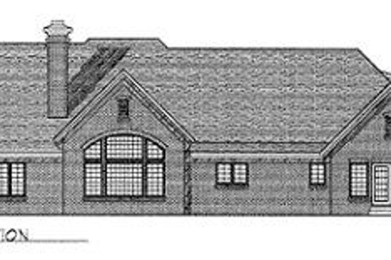 Home Plan - Exterior - Rear Elevation for Traditional House Plan #70-511 - 3 bed, 3 bath