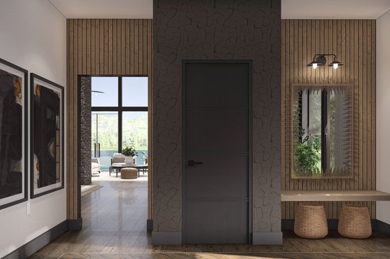 Interior - Entry 1 for Cabin House Plan #455-484 - 3 bed, 2 bath