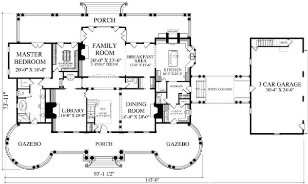 House Blueprint - Farmhouse Floor Plan - Main Floor Plan #137-407