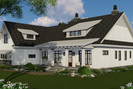 Exterior - Front Elevation 4 for Farmhouse House Plan #51-1144 - 4 bed, 3.5 bath