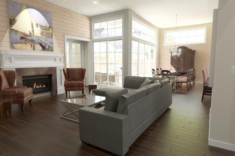 House Plan Design - Interior - Family Room for Country House Plan #1126-10 - 3 bed, 2.5 bath