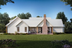 Exterior - Rear Elevation for Farmhouse House Plan #1074-113 - 4 bed, 3.5 bath