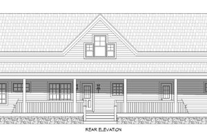 Exterior - Rear Elevation for Traditional House Plan #932-336 - 3 bed, 2 bath