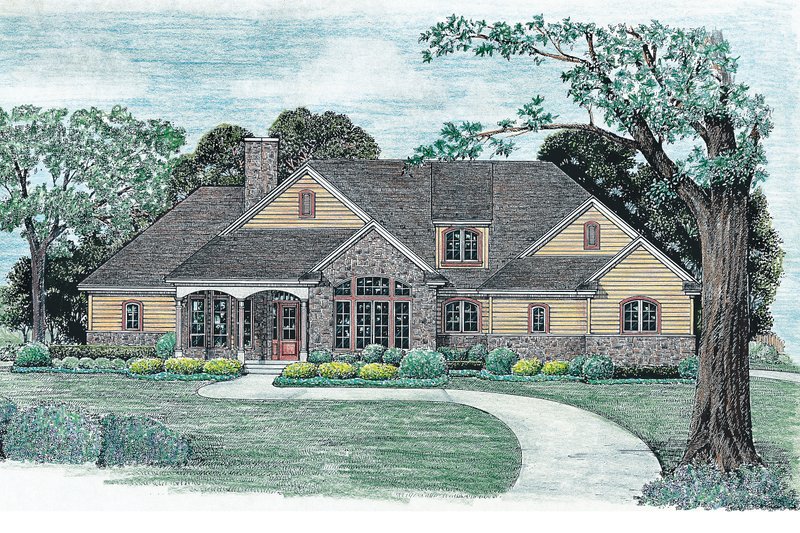 House Plan Design - Exterior - Front Elevation 5 for Country House Plan #20-130 - 3 bed, 3 bath